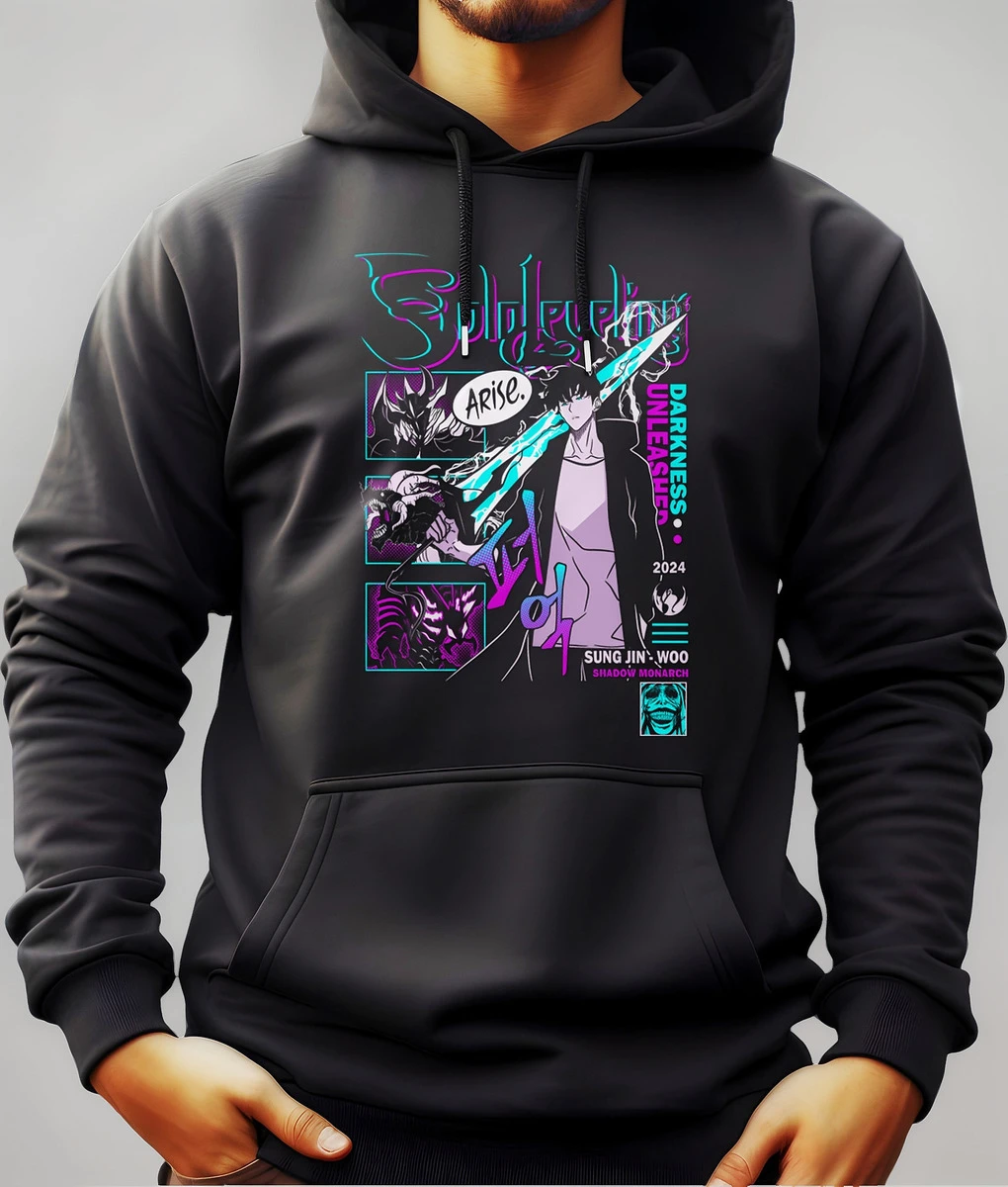 Buzo Canguro Con Capucha Anime Solo Leveling Mundogeek