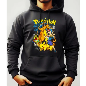 Buzo Canguro Con Capucha Poke Mon Mundogeek