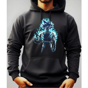 Buzo Canguro Con Capucha Goku Ultra Instinto Dragón Ball