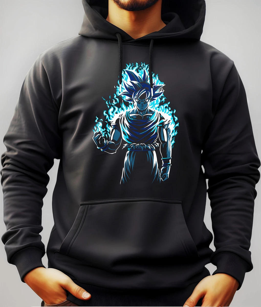 Buzo Canguro Con Capucha Goku Ultra Instinto Dragón Ball