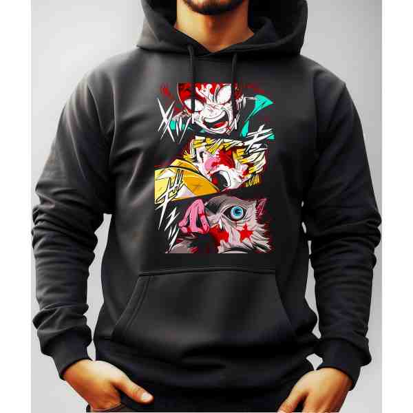 Buzo Canguro Con Capucha Anime Personajes Demon Slayer