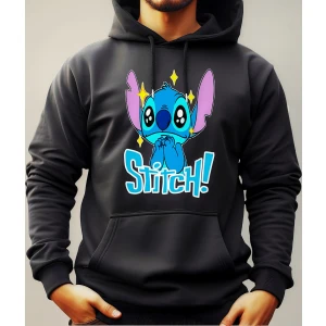 Buzo Canguro Con Capucha Stitch Mundogeek