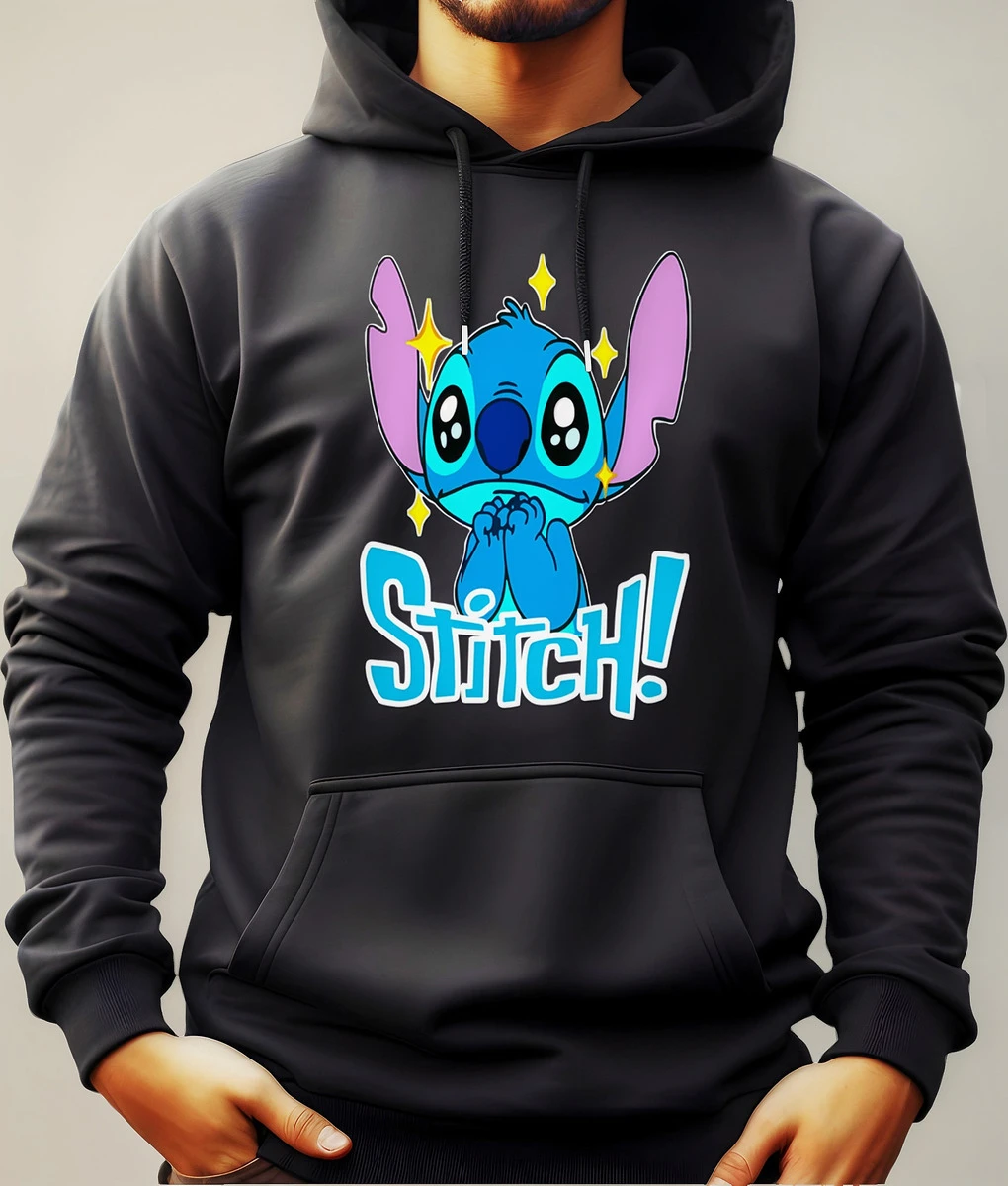 Buzo Canguro Con Capucha Stitch Mundogeek