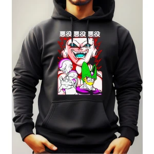Buzo Canguro Con Capucha Anime Villanos Dragón Ball
