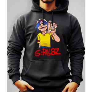 Buzo Canguro Con Capucha Rock Gorillaz Mundogeek