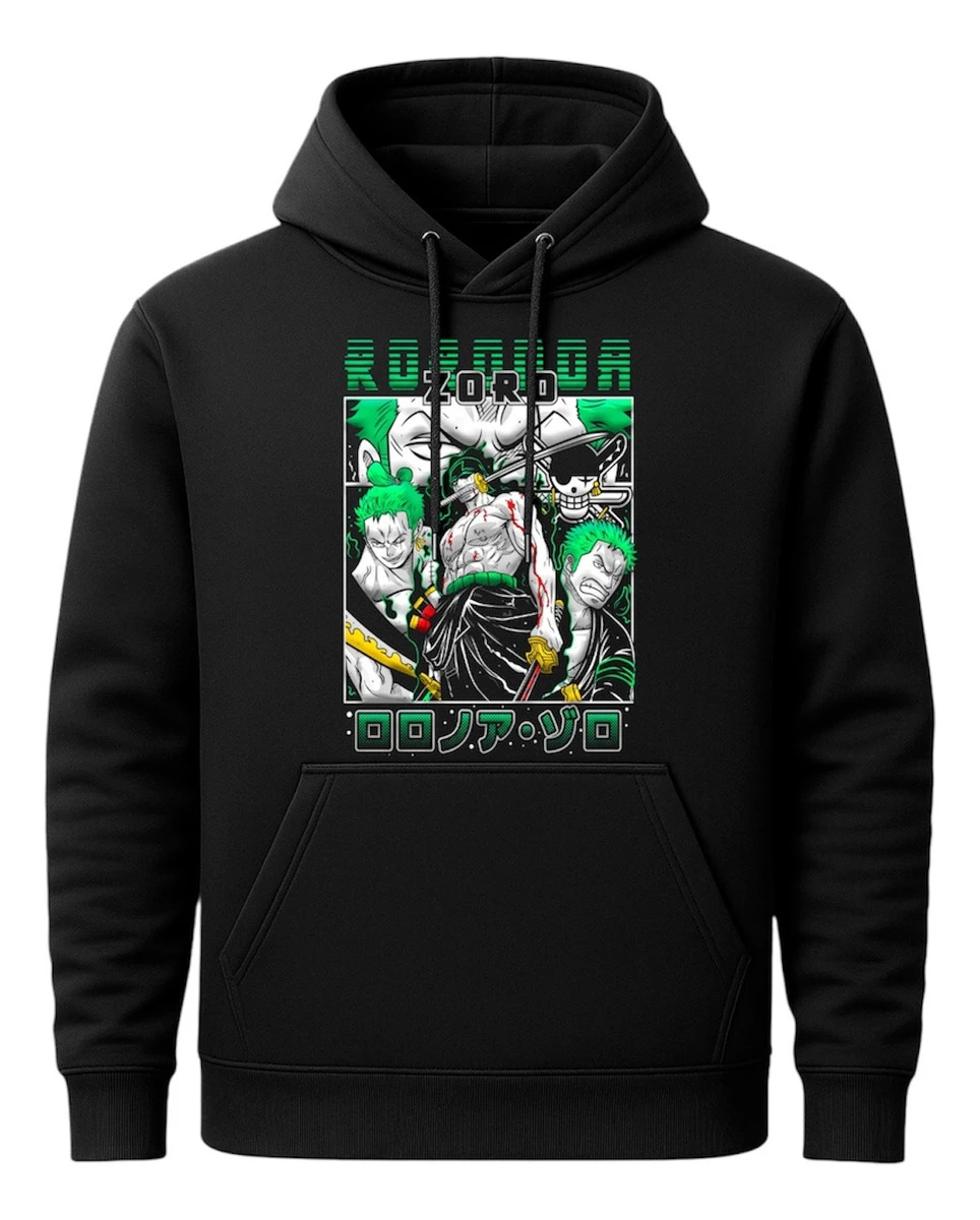 Canguro Con Capucha Anime Zoro One Piece Mundogeek - Imagen 3