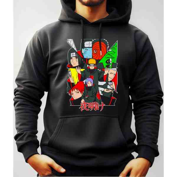 Buzo Canguro Anime Con Capucha Akatsuki Naruto Mundogeek