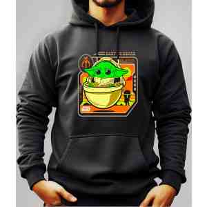 Buzo Canguro Con Capucha Baby Yoda Star War Mundogeek