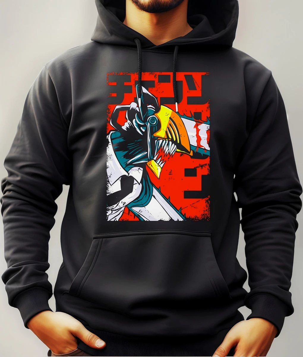 Buzo Canguro Con Capucha Anime Denji Chainsaw Man Mundogeek