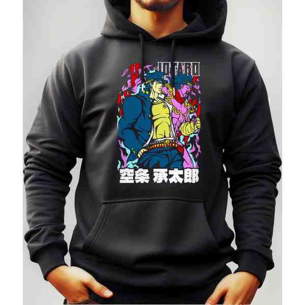 Buzo Canguro Con Capucha Anime Jotaro Jojos Kaisen Mundogeek