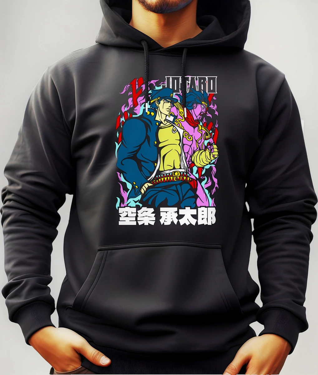 Buzo Canguro Con Capucha Anime Jotaro Jojos Kaisen Mundogeek