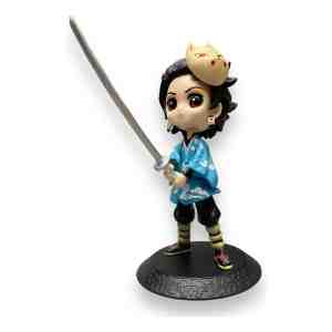 Figura Tanjiro Capa Azul Mediana 15cm Demon Slayer Mundogeek