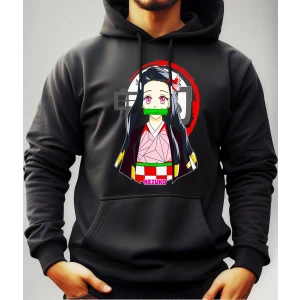 Buzo Canguro Con Capucha Anime Nezuko Demon Slayer Mundogeek