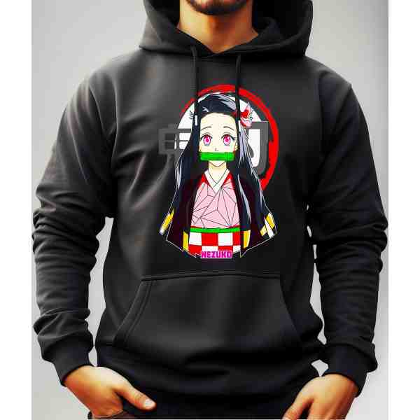 Buzo Canguro Con Capucha Anime Nezuko Demon Slayer Mundogeek