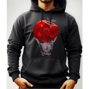 Buzo Canguro Con Capucha Anime Ryuk Manzana Death Note