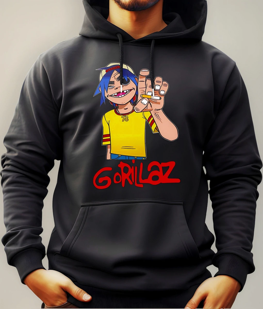 Buzo Canguro Con Capucha Rock Gorillaz Mundogeek