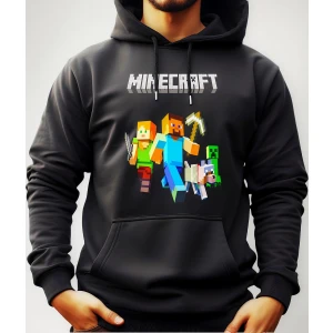 Buzo Canguro Con Capucha Juego Video Minecraft Mundogeek