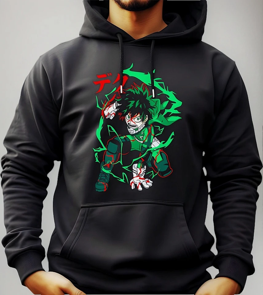 Buzo Canguro Con Capucha Anime Deku Poder Boku No Hero