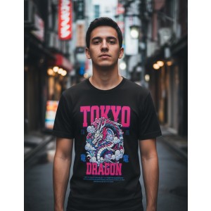 Remera Mundo Geek Dragon Unisex Manga Corta