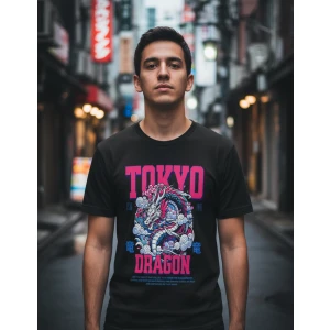 Remera Mundo Geek Dragon Unisex Manga Corta