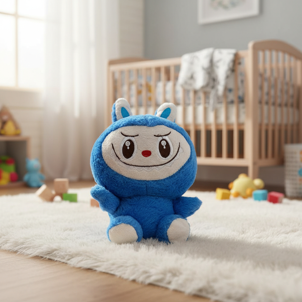 Peluche De Felpa Labubu Azul 25cm Mundogeek - Imagen 2