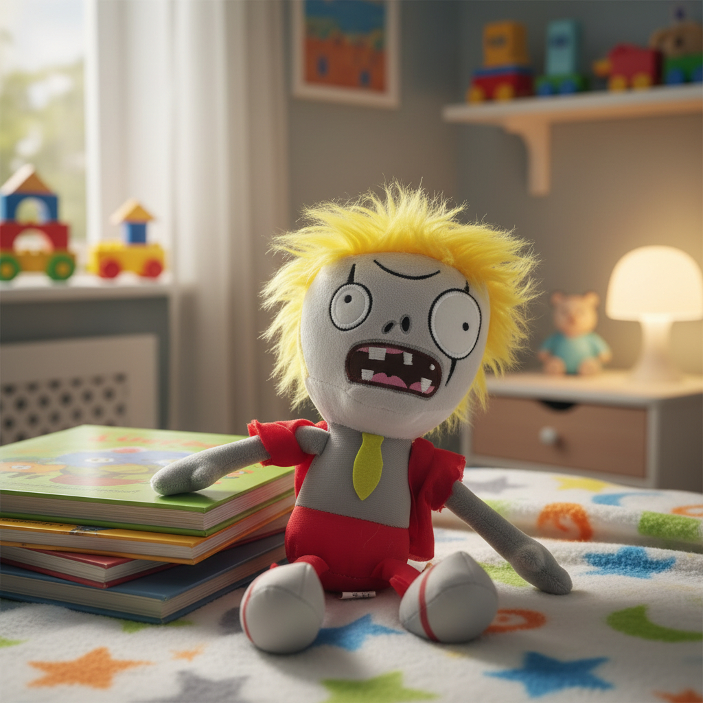 Peluche Figura Zombie Rockero Plantas Vs Zombies Juego 20cm - Imagen 3