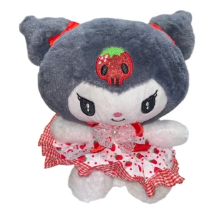 Peluche Mediano Sanrio Kuromi Vestido Fresas 20cm