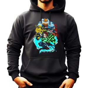 Buzo Canguro Con Capucha Anime Demon Slayer Kimetsu No Yaiba