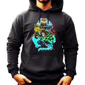 Buzo Canguro Con Capucha Anime Demon Slayer Kimetsu No Yaiba