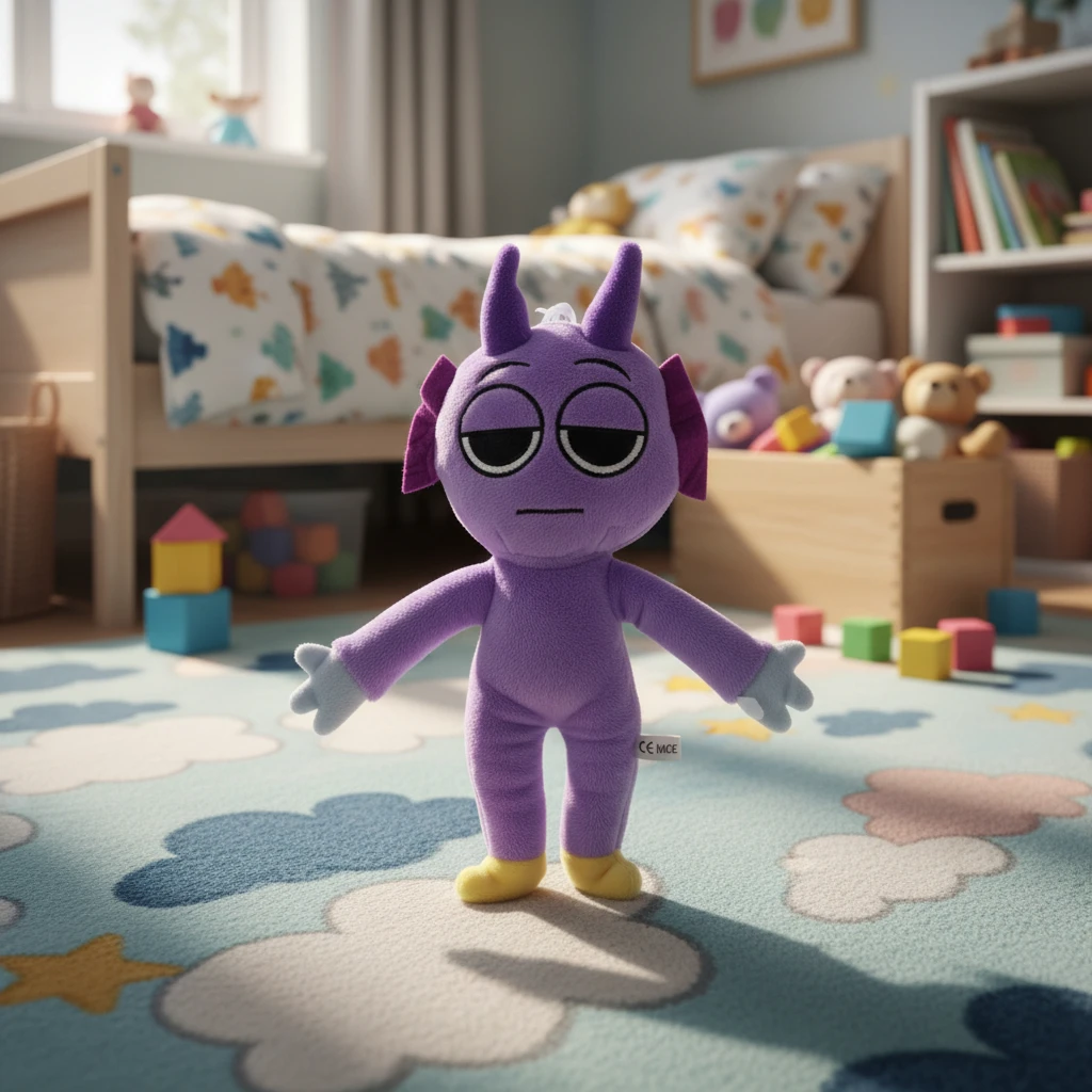 Peluche 25cm Sprunki Violeta Mundo Geek - Imagen 2