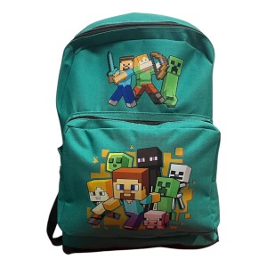 Mochila Escolar Grande Y Resistente Minecraft