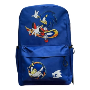 Mochila Escolar Grande Sonic The Hedgehog Azul