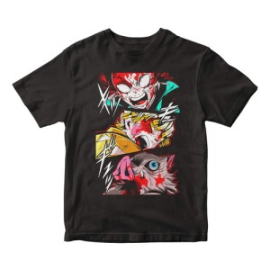 Remera Anime Demon Slayer Caras Tanjiro Zenitsu Inosuke