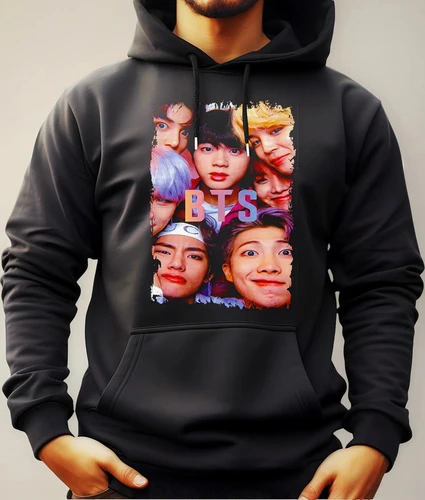 Buzo Canguro Con Capucha Banda Pop Bts Mundogeek