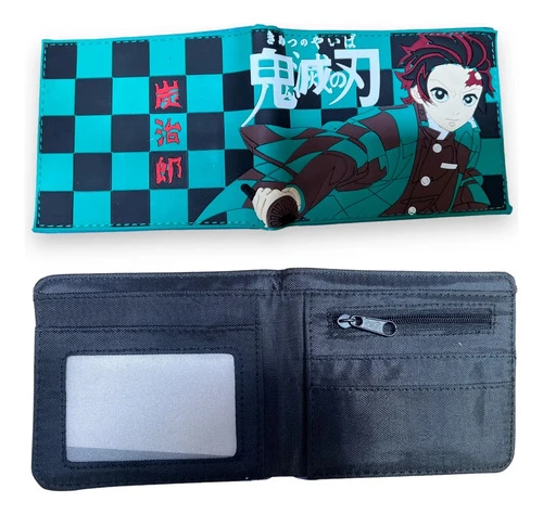 Billetera Demon Slayer Kimetsu No Yaiba 21x9cm Mundogeek Negro Tanjiro - Imagen 2