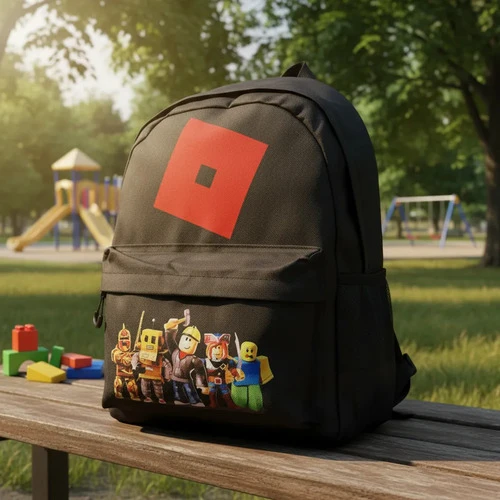 Mochila Escolar Grande Y Resistente Roblox Negro - Imagen 2