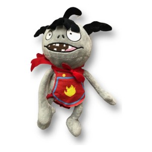 Peluche Zombie Bombero Plantas Vs Zombies ( Mediano ) Rojo Con Gris