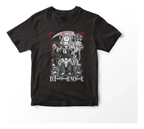 Remera Camiseta Anime Death Note L Light Misa Ryuk Negro Death Note 10