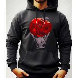 Buzo Canguro Con Capucha Anime Ryuk Manzana Death Note