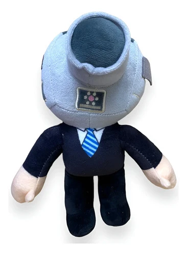 Peluche Cameraman Mediano 31cm (skibidi Toilet) Mundogeek Negro Con Celeste