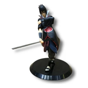 Figura Saske Capa Akatsuki Naruto 16cm Mundogeek