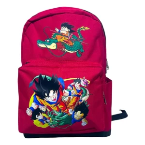 Mochila Escolar Estampada Mundo Geek Dragon Ball Z Rojo