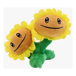 Peluche Girasol Doble Plantas Vs Zombies 20cm  Verde