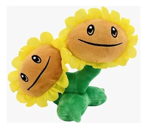 Peluche Girasol Doble Plantas Vs Zombies 20cm Verde