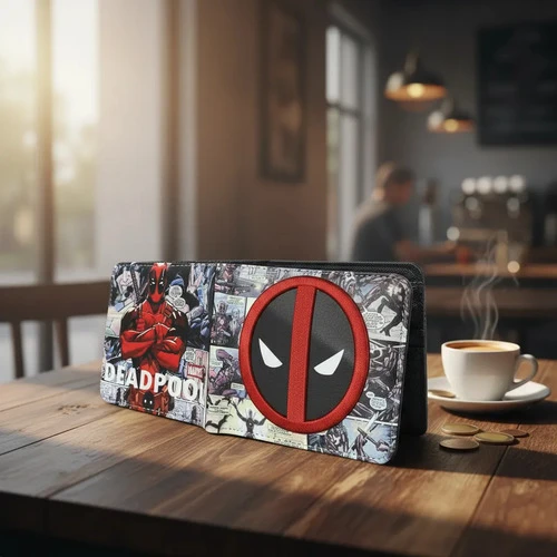 Billetera Relieve Collague Deadpool ( Marvel ) Mundogeek Negro Deadpool