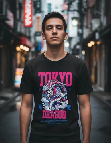 Remera Mundo Geek Dragon Unisex Manga Corta