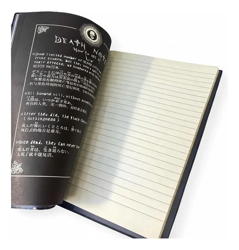 Cuaderno Libreta Death Note Anime Light Yagami Ryuk + Pluma Negro - Imagen 5