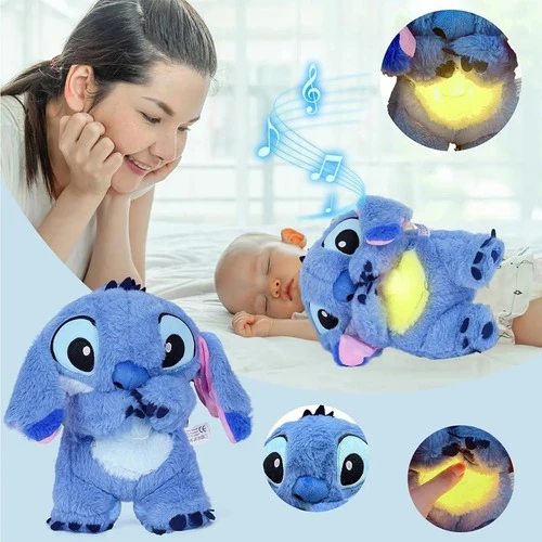 Peluches Stitch Que Respira Y Alivia La Ansiedad Con Sonido Azul - Imagen 3