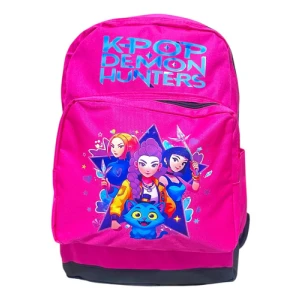 Mochila Escolar Las Guerreras Kpop Demon Hunter Huntrix Rosa