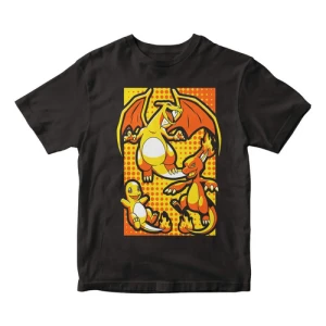 Remera Anime Pokemon Charmander Charmeleon Charizard